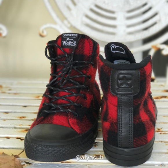 Converse&Woolrich Ctas Player Black/Red AUTHENTIC - Picture 5 of 8